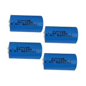 4PCS 3.6V ER17335 lithium Li-ion battery 2200mah li-ion cell 17335 CR123A CR 123A for laser flashlight LED torch Water meter