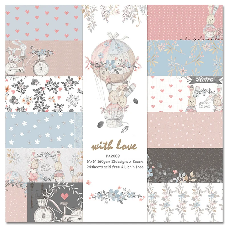 

24Pcs/Lot Bicycle Retro Material Papers DIY Scrapbooking Album Diary Gift Decorative Paper Scrapbooking Paper