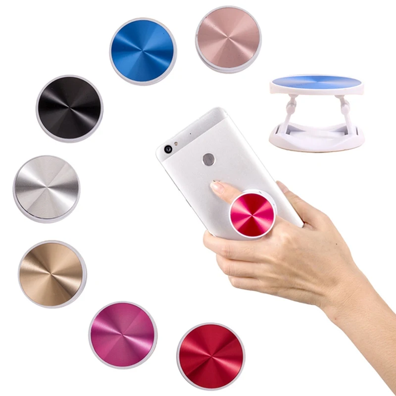 Оригинальный раздвижной держатель для телефона с металлической поверхностью