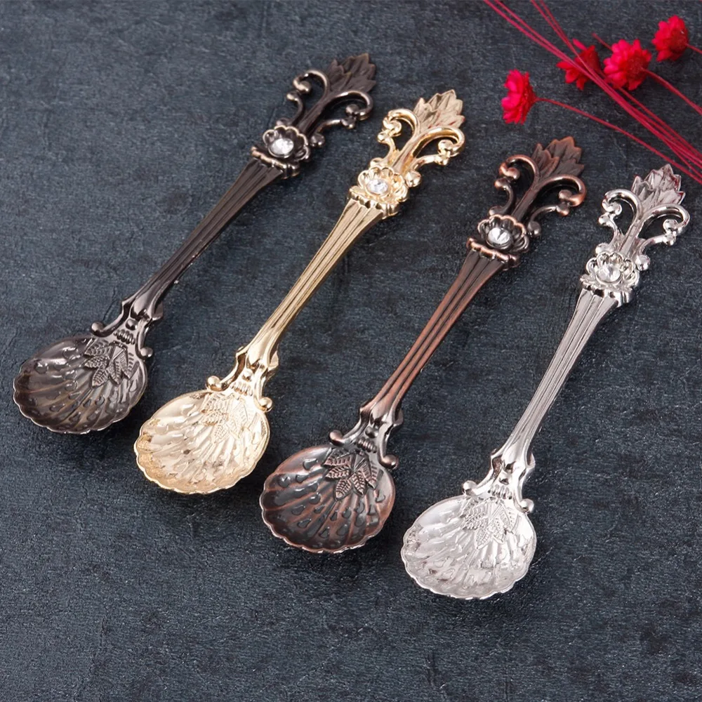 Новое поступление винтажные ложки Ретро Ложки для кухни столовые набор напитков