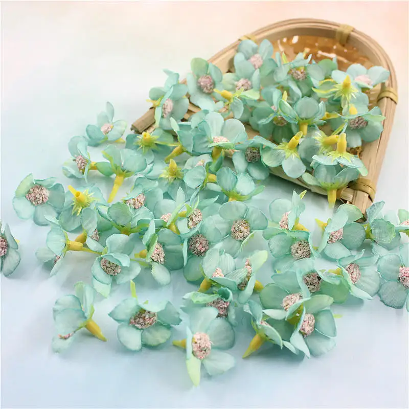 Tiffany blue Ручной работы свежий цветок 10 шт. свадебное платье аксессуары свадебный головной убор гирлянда декоративный цветок Lucky floret - Цвет: Tiffany blue