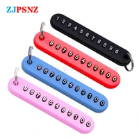 anti lost car keychain phone number plate keyring leather bradied rope auto vehicle key chain car interior decoration