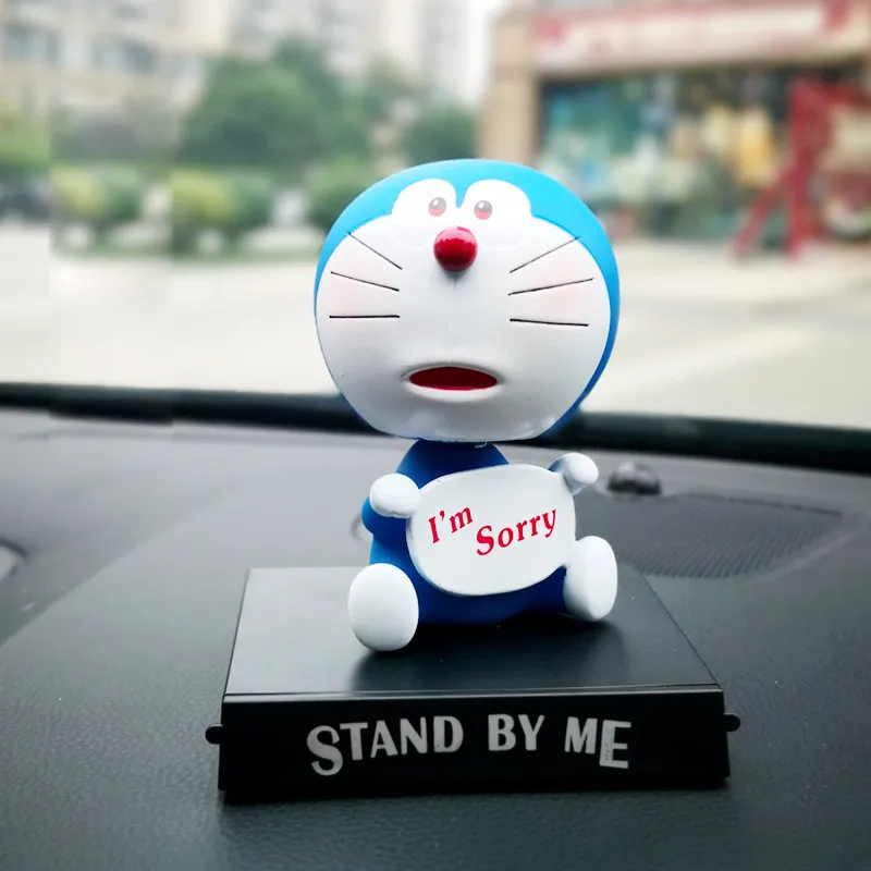 Детская Игрушечная модель Doraemon с вращающейся головой 11 см украшение для