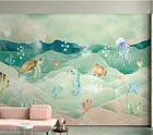 Beibehang пользовательские обои 3d фрески ретро цвет черепаха ребенок мультфильм морское животное фон для телевизора Настенная роспись 3d обои