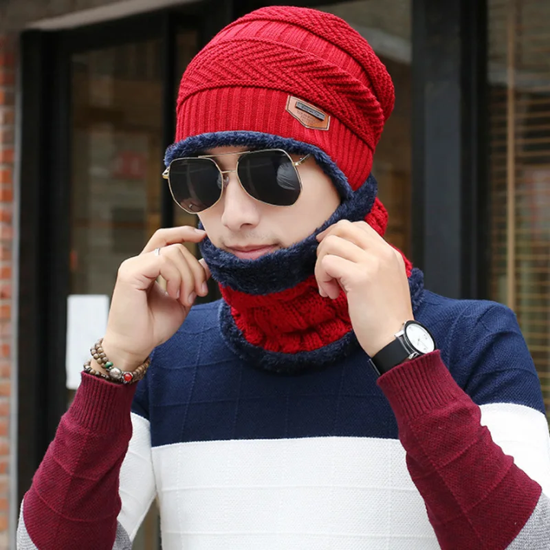 2019 Корейская версия новой мужской шапки плюс бархатные велосипедные теплая