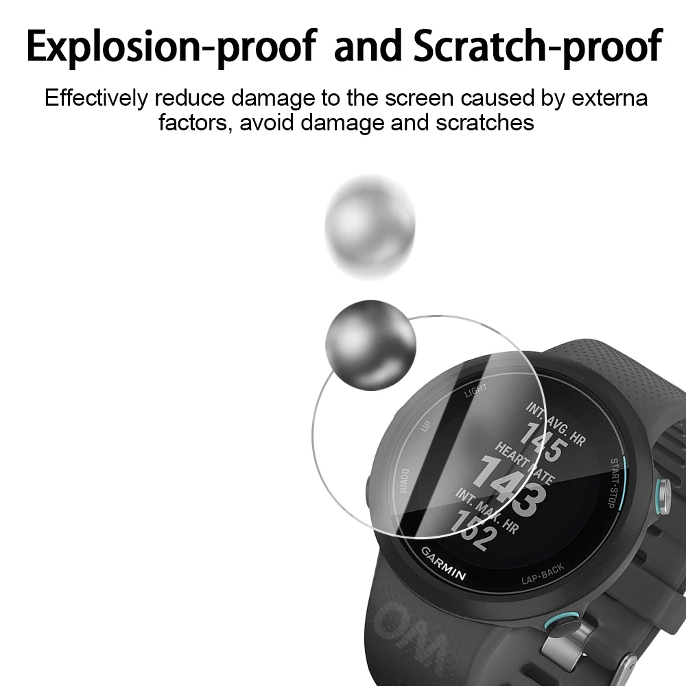 5 шт. 9H Премиум Закаленное стекло для Garmin Swim 2 Смарт-часы защитная пленка