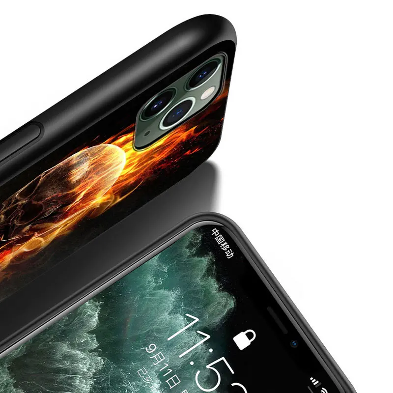 

Marvel Ghost Rider For Apple iPhone 12 11 XS Pro Max Mini XR X 8 7 6 6S Plus 5 SE 2020 Silicone Black Cover Phone Soft Case