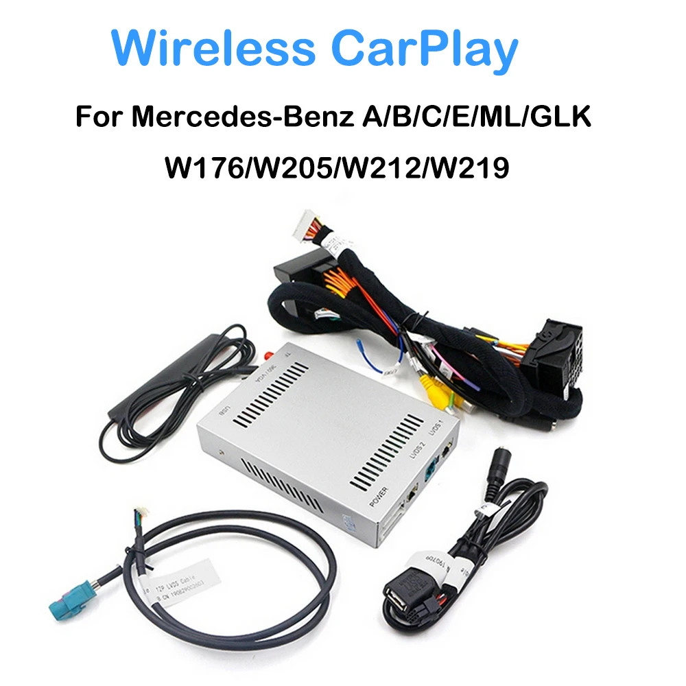 

Камера заднего вида для Mercedes-Benz A/B/C/E/ML/GLK W176/W205/W212/W219, беспроводная, для воспроизведения автомобиля CarPlay, Android Auto зеркало в форме яблока