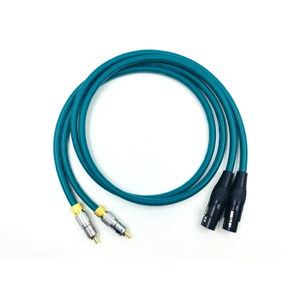 Бесплатная доставка 5N OCC позолоченный аудиокабель RCA TO XLR AMP DVD