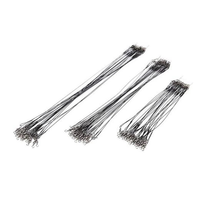 NEW-60Pcs 15/20/25 см Проволока из нержавеющей стали лидер рыболовный поводок поворотный