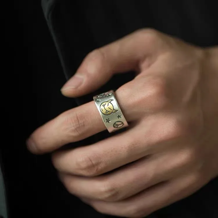 Кольцо женское из серебра 925 пробы регулируемое под старину | Украшения и