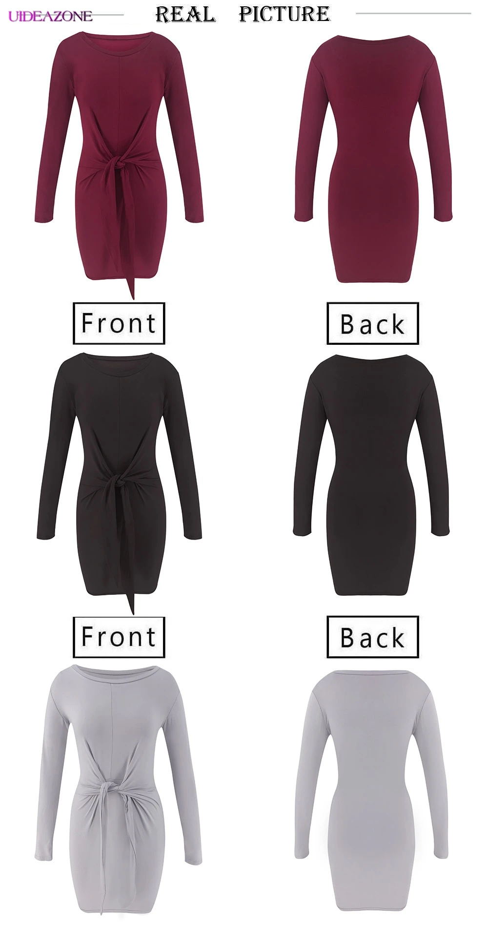 UIDEAZONE вязаный свитер платье женские пуловеры осень длинный рукав перекрестный