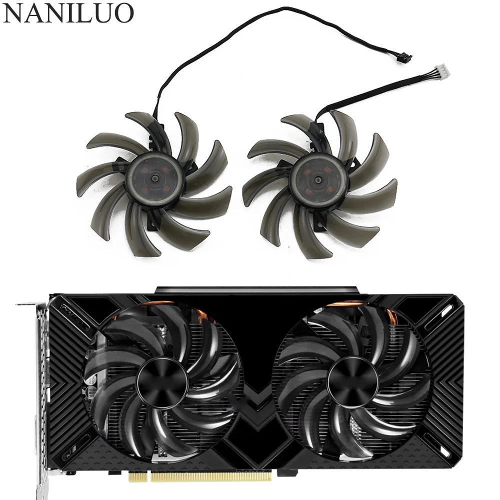 

85mm GA91S2U 4Pin GTX 1660 1660Ti RTX2060 RTX2070 Graphics Card Fan For PNY Palit RTX 2060 SUPER 2070 Gamingpro Dual GPU Cooler