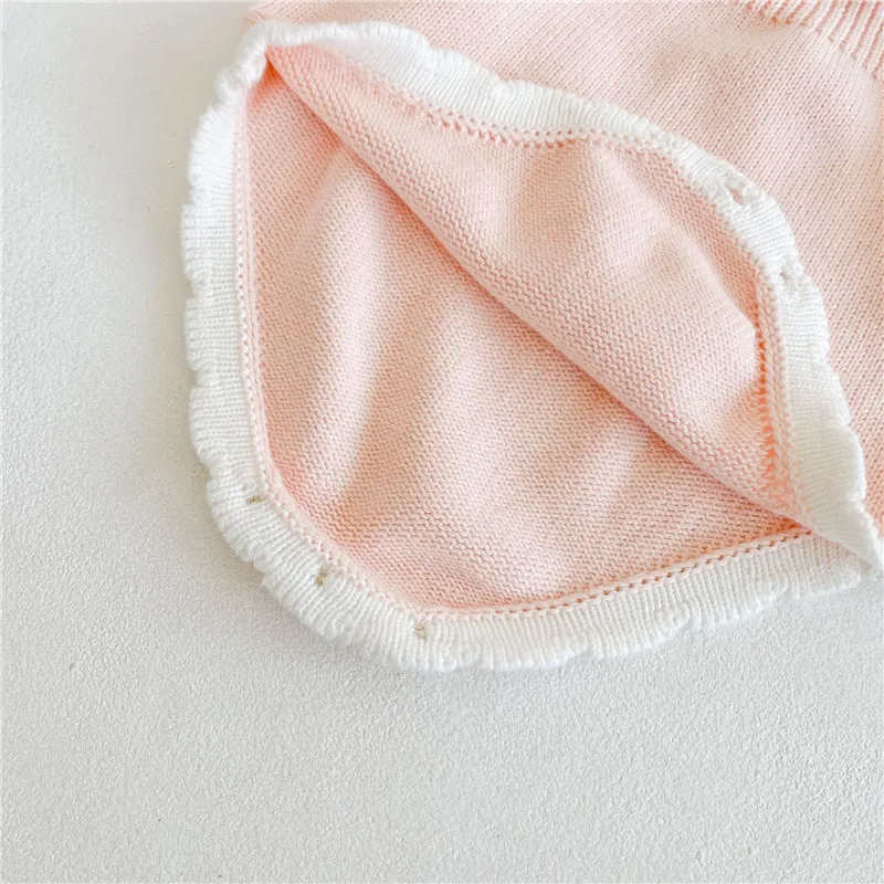 

Baby Girl Clothes Newborns Bosysuit For Toddler Cotton Knitted Sweet Sweater Long Sleeve Romper Ropa Bebe