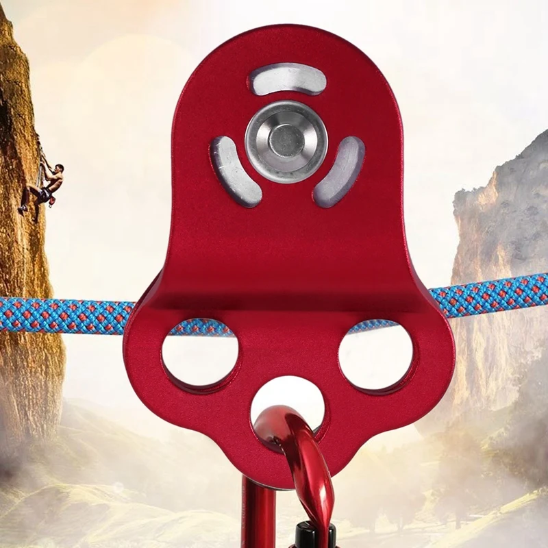 

Outdoor Rock Tree Climbing Mountaineering Crossing Transportation Three Hole Single Pulley Bearing Equipment