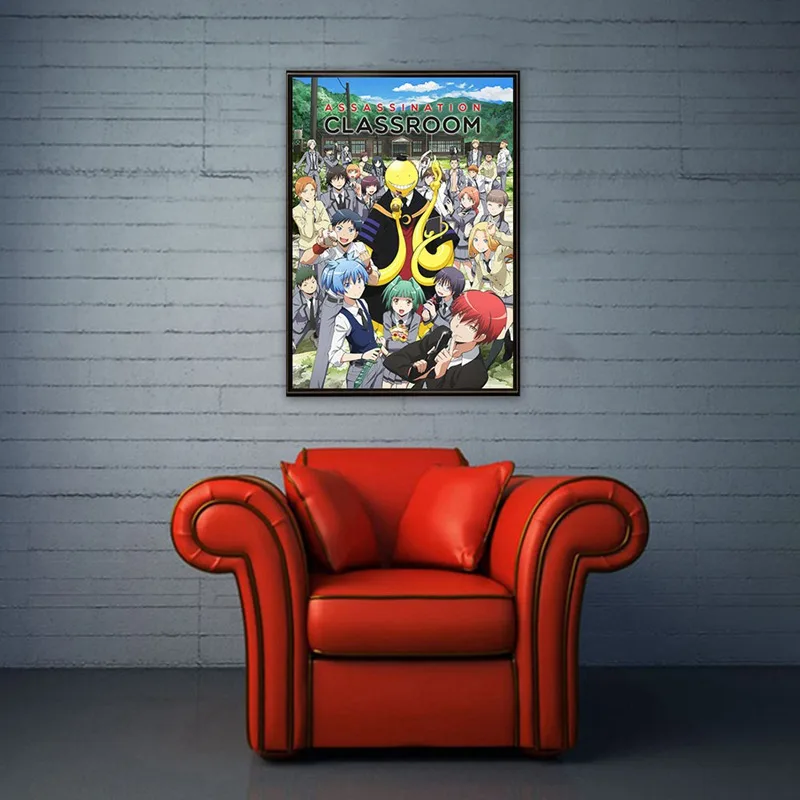 Аниме Черный Рок Korosensei Shiota Nagisa отаку постер на стену Mural прокрутки арт мелованная