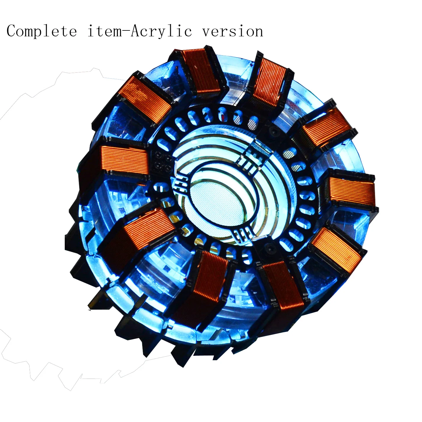 Acrylic version LED Avengers 1:1 Scale Iron Man Arc Reactor Core Tony Stark Heart Model With Led Light Figure Gift DIY Need To Assemble MK1 Reac - Цвет: Acrylic version