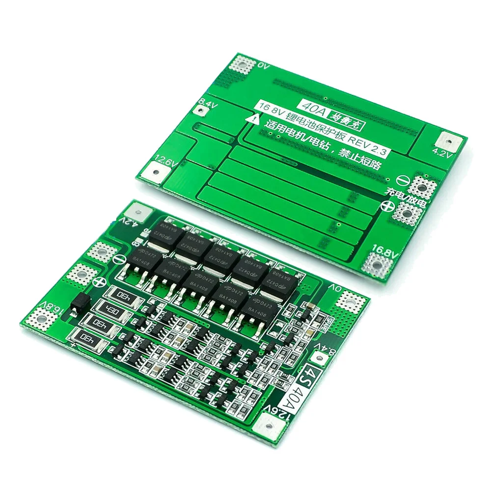 40A 18 1 V 4S литий ионный аккумулятор 18650 BMS Щит защиты печатной платы баланс
