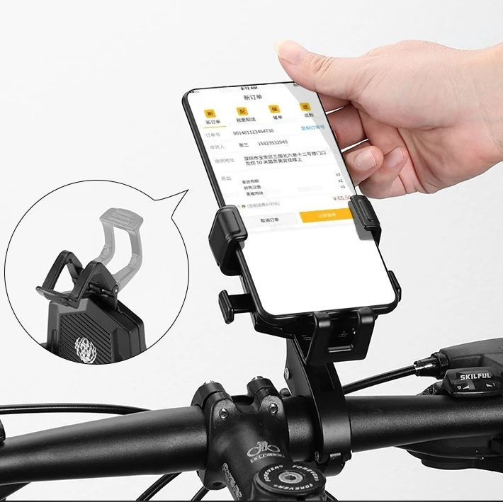 aluminum alloy motorcycle handlebar phone holder universal rearview mirror bike bicycle phone holder soporte celular moto free global shipping
