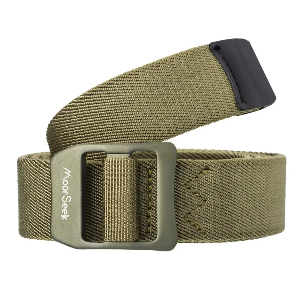 Мужской/женский эластичный нейлоновый ремень с пряжкой из алюминиевого сплава