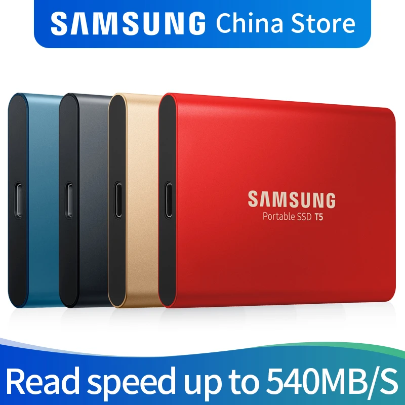 Портативный ssd накопитель samsung T5 внешний 1 ТБ 500 Гб 250 ГБ USB 3 Gen2 и обратная