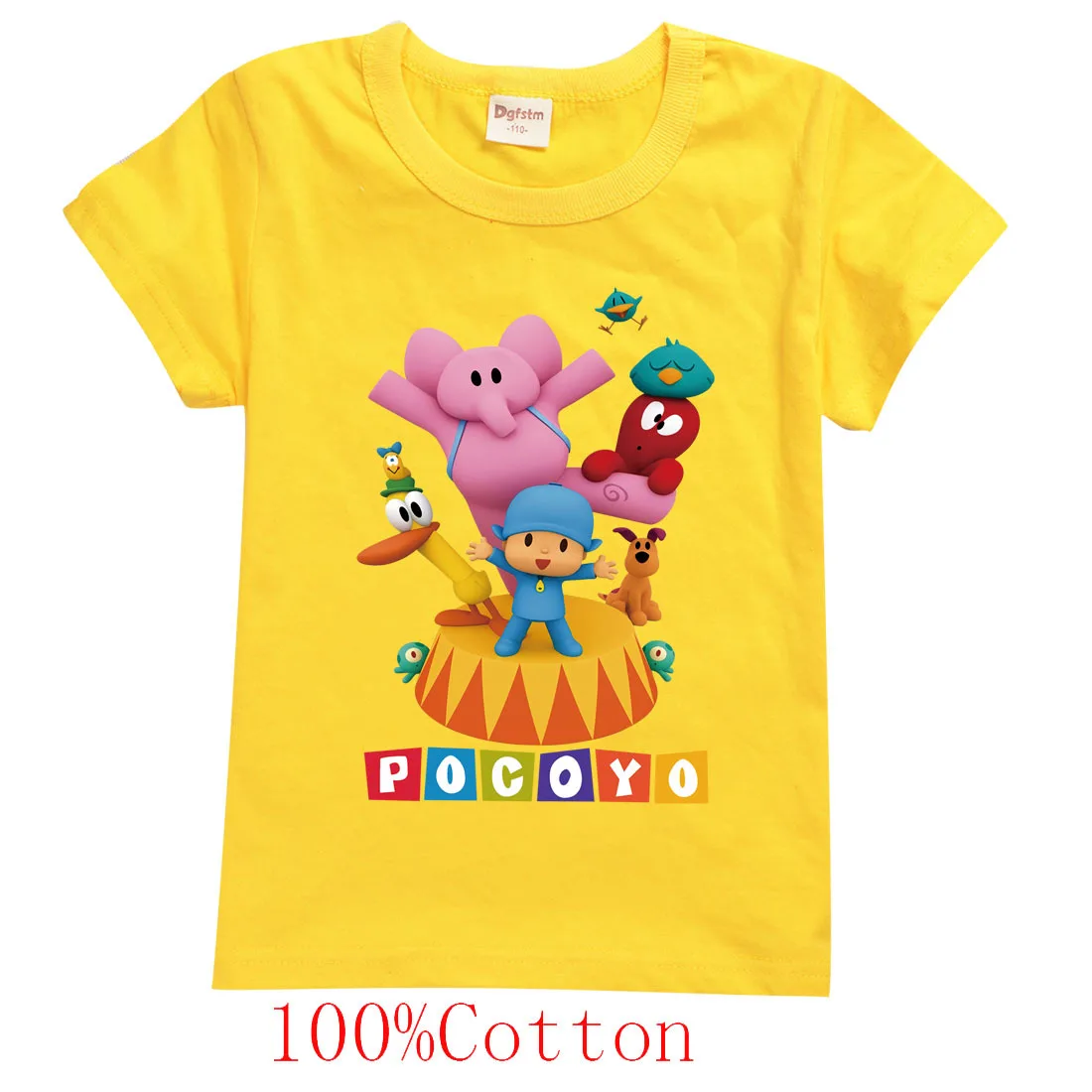 Детская футболка для мальчиков и девочек летняя одежда 2021 с мультяшным койотом