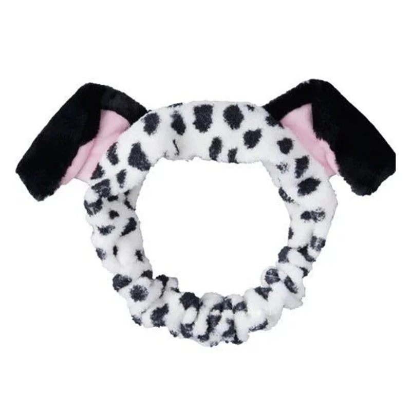 

Эластичная мягкая повязка на голову с пятнистыми ушками для девочек, милая повязка на голову с животными, женский головной Убор