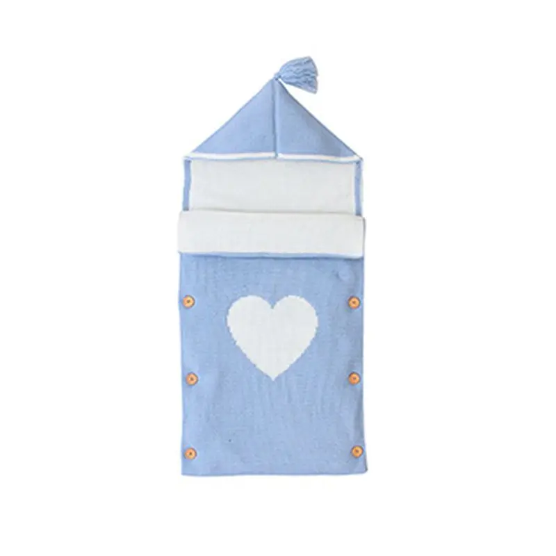 

Baby Hood Button Sleeping Bag Envelopes Autumn Winter Newborns Thick Sleepsack