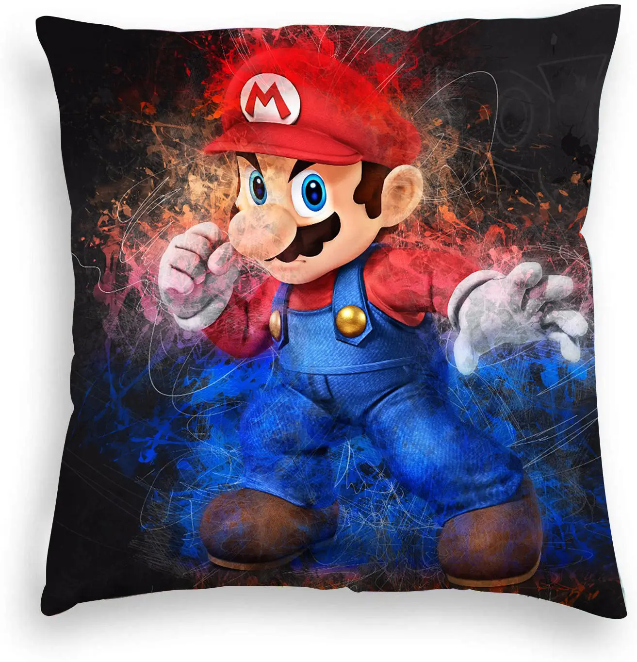super mary series mario sofa pillow cover car living room pillow cover short plush peach skin plush pillow cover home free global shipping