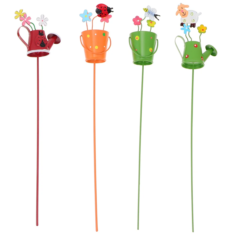 

4pcs Creative Watering Pot Inserting Decors Unique Flower Arrangement Decors