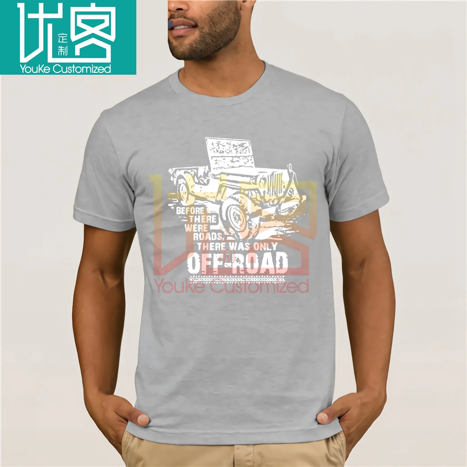 Adult Cheap China Clothing Jeeps T Shirt Men Best Car for Off Road T-shirt Creative designer t-shirt Short Sleeve Screw neck Tee | Мужская