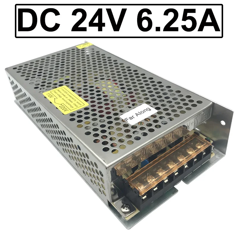 Высокое качество питания Вход AC 110V 220V выход к DC 24V 6.25A 150W и 2 провода для двигателя