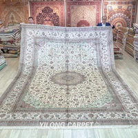 10x14 traditional persian design handmade rug durable hand knotted kashmir carpet sl136b