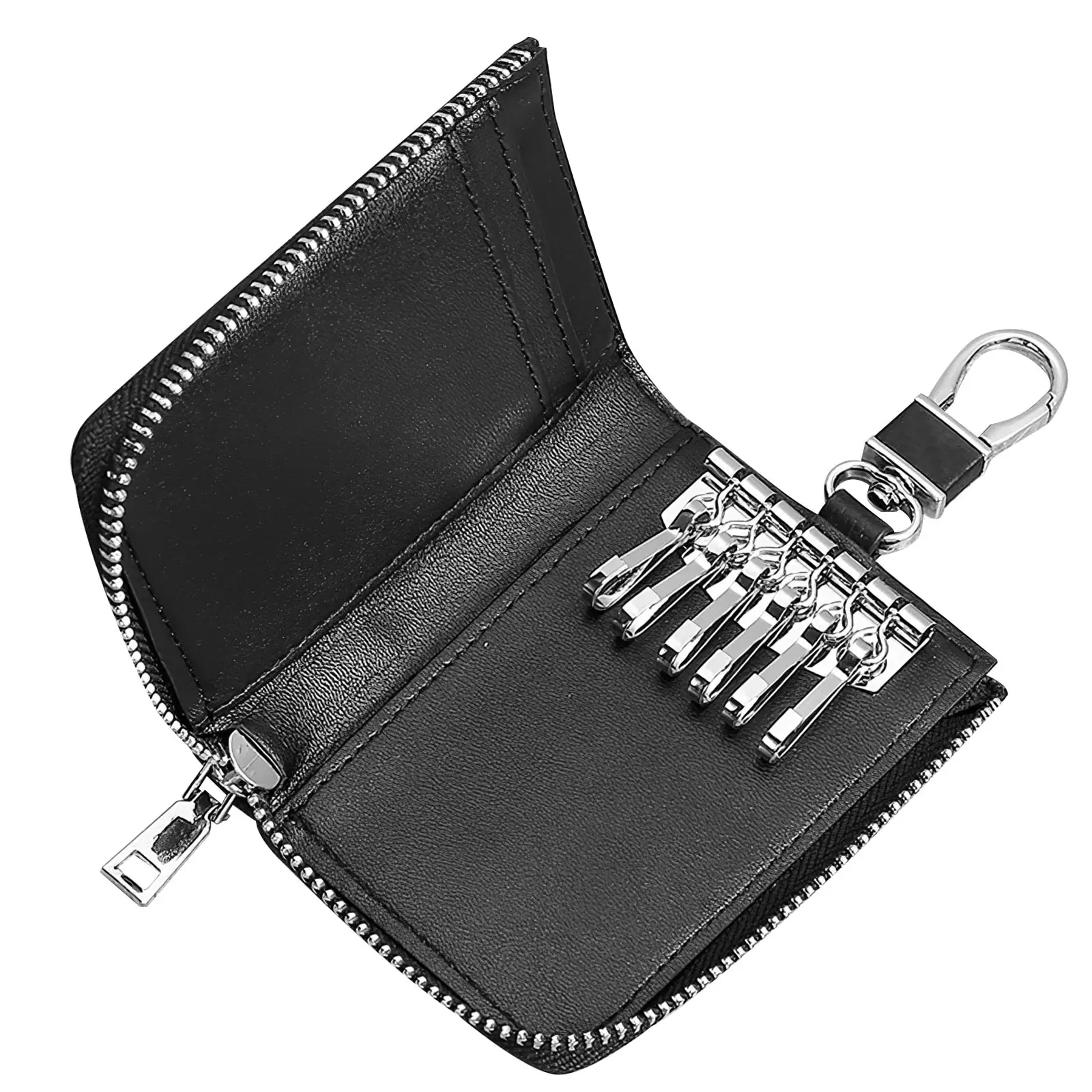 

2021New Genuine Leather Keychain Holder Pouch Purse Key Cover Bag Fashion Men Key Holder Organizer Car Key Case