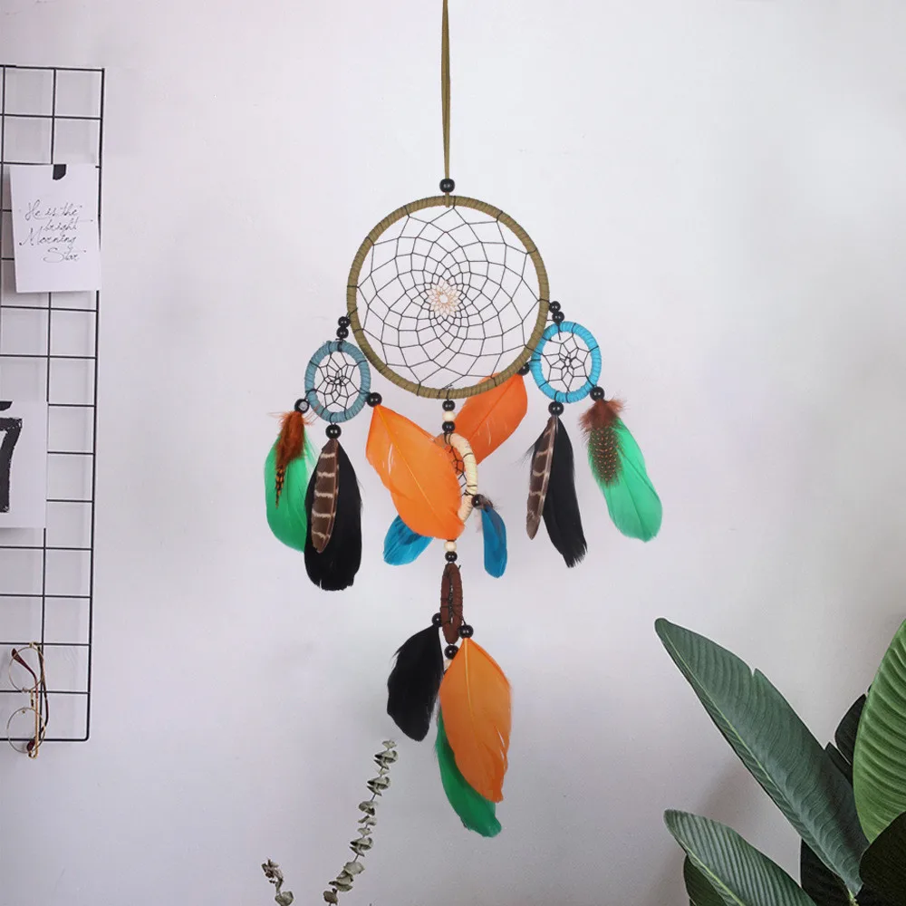 Красочные DIY Ловец снов набор перо украшение стены дома Питомник Декор ремесла