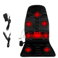 7 Motors Full-Body Massage Cushion Heat Home Office Car Vibrate Mattress Back Neck Chair Relaxation Car Pads 12V