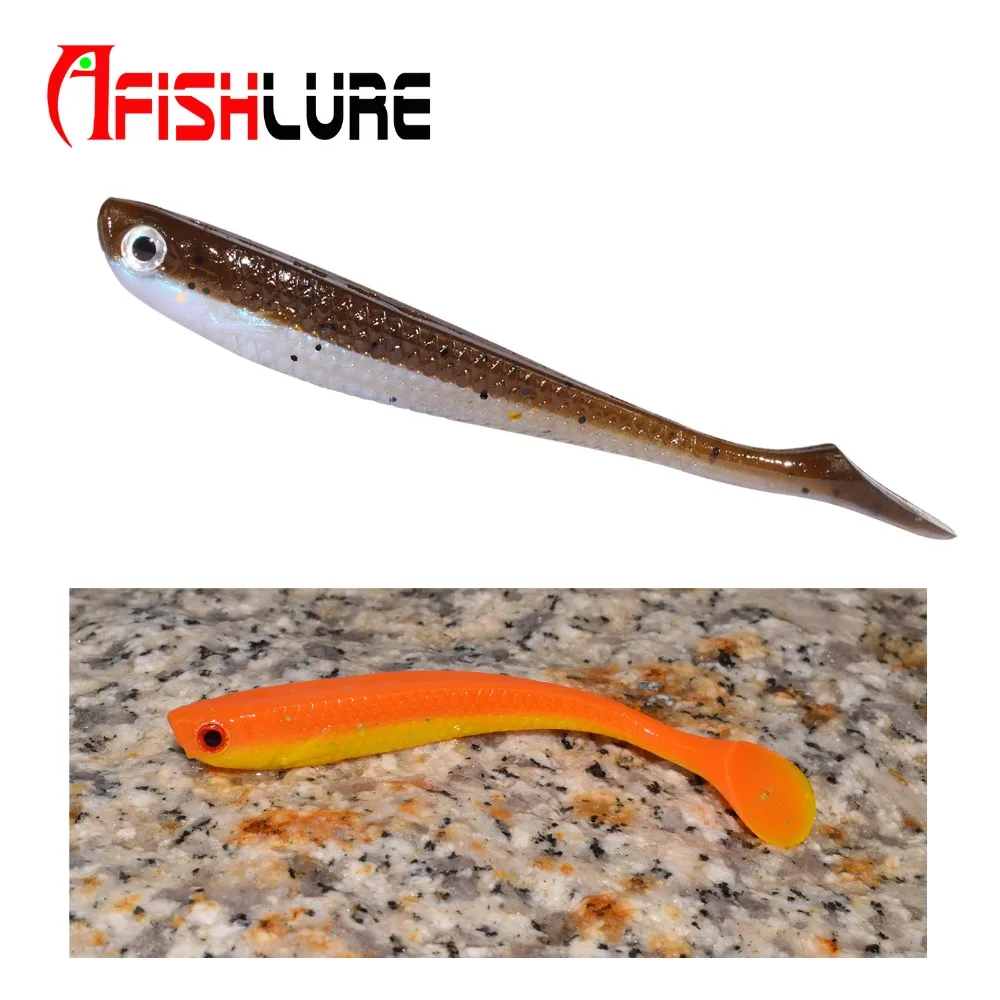 Afishlure Мягкая приманка для рыбы 75 мм 2 8 г рыбной ловли T Shad силиконовые плавающие
