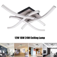 modern led ceiling lights 12w 18w 24w forked shaped aluminium led panel ceiling lamp for bedroom living room decor ac 85 265v