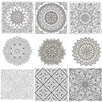 mandala pattern background clear stamps card making decorations for diy scrapbooking photo album transparent seal 1010cm