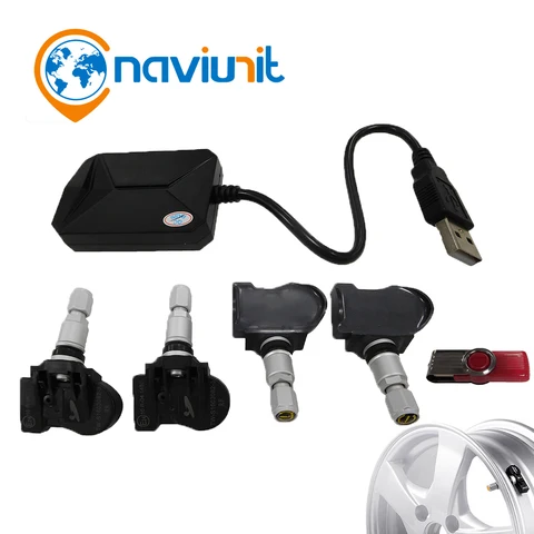 USB-порт Naviunit, встроенная система контроля давления в шинах TPMS, диагностический инструмент для автомобильных шин, подходит для всех радиостанций android