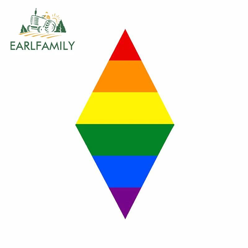 Радужные автомобильные наклейки EARLFAMILY для геев 13 см х 7 модная наклейка виниловый
