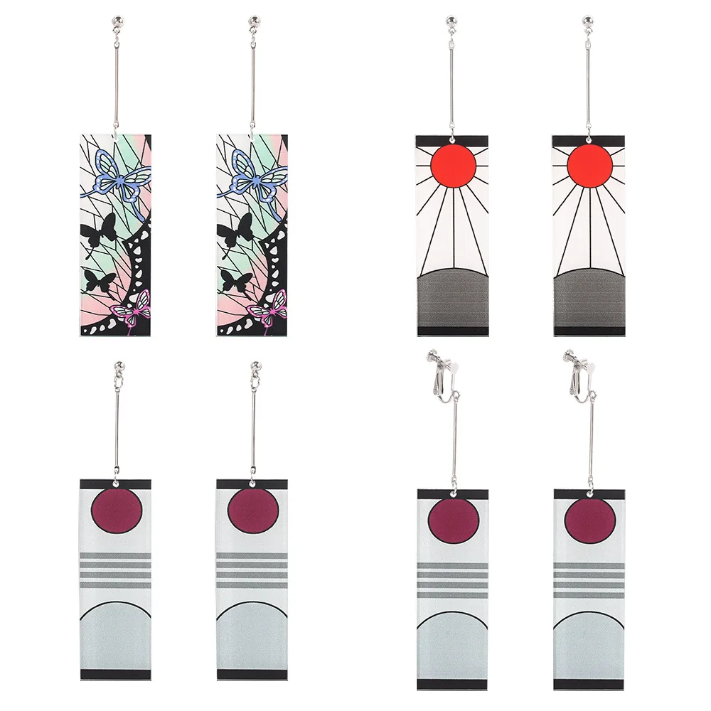 

2021 fashion animation acrylic earrings, YAIBA ghost earrings, demon killer kimetsu earrings on blade, suitable for women, role-
