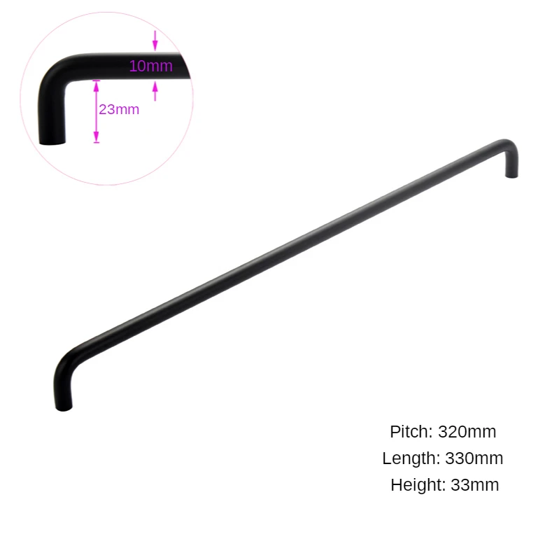 

8871 Black 320mm Vintage Furniture Handles for Cabinets and Drawers Children Knobs Aluminum