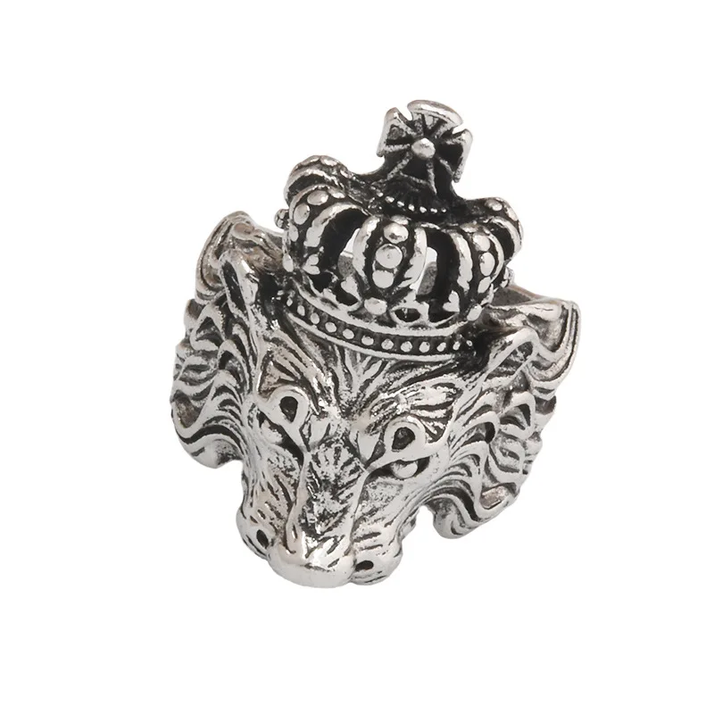 

Steampunk Geometric Adjustable Lion King Retro Ring Gothic Men Ring Brothers Gift Matching Index Finger Rings Accessories