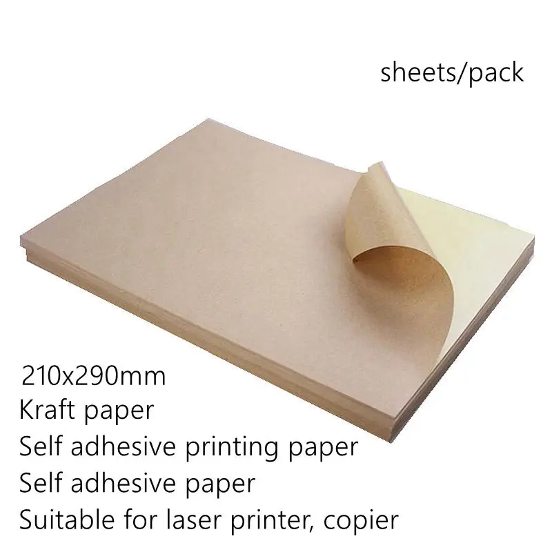 Клейкая бумага для печати A4 струйная Лазерная клейкая пустая матовая книжка