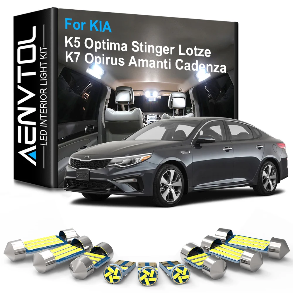 

Светодиодная лампа AENVTOL Canbus для помещений, для KIA Amanti Opirus Lotze Cadenza Magentis K5 K7 Optima 2000-2012 2013 2014 2015 2016 2017-2021