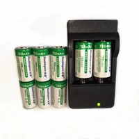 8pcs original 3 7v 750mah cr123a 16340 rechargeable battery lithium battery 16340 lithium battery smart charger