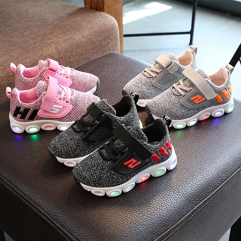 Boys Sneaker Girls Shoes High Quality Kids Led With Lights 2019 Spring Autumn Children Toddler Baby | Детская одежда и обувь