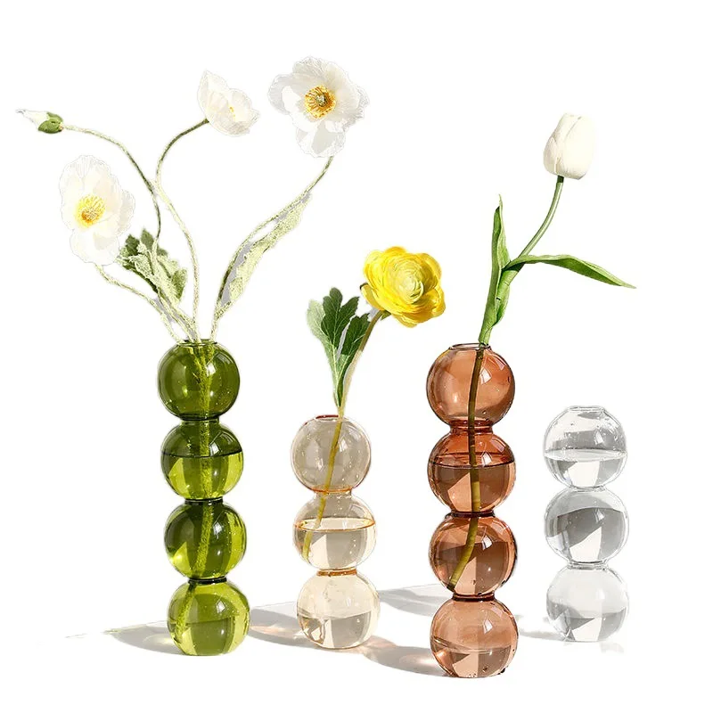 

Glass Vase Potted Decoration Nordic Decorative Vase Hydroponic Terrarium Arrangement Container Flower Desk Table Decor Wedding