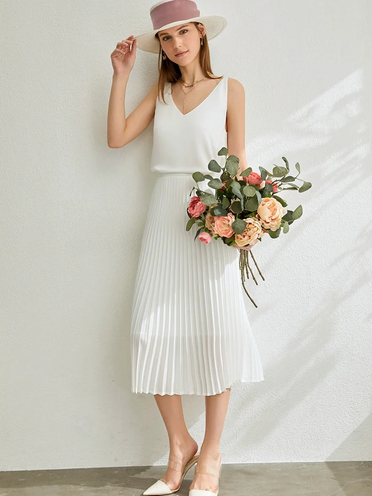 Весенняя офисная одежда белая черная длинная юбка винтажная английская